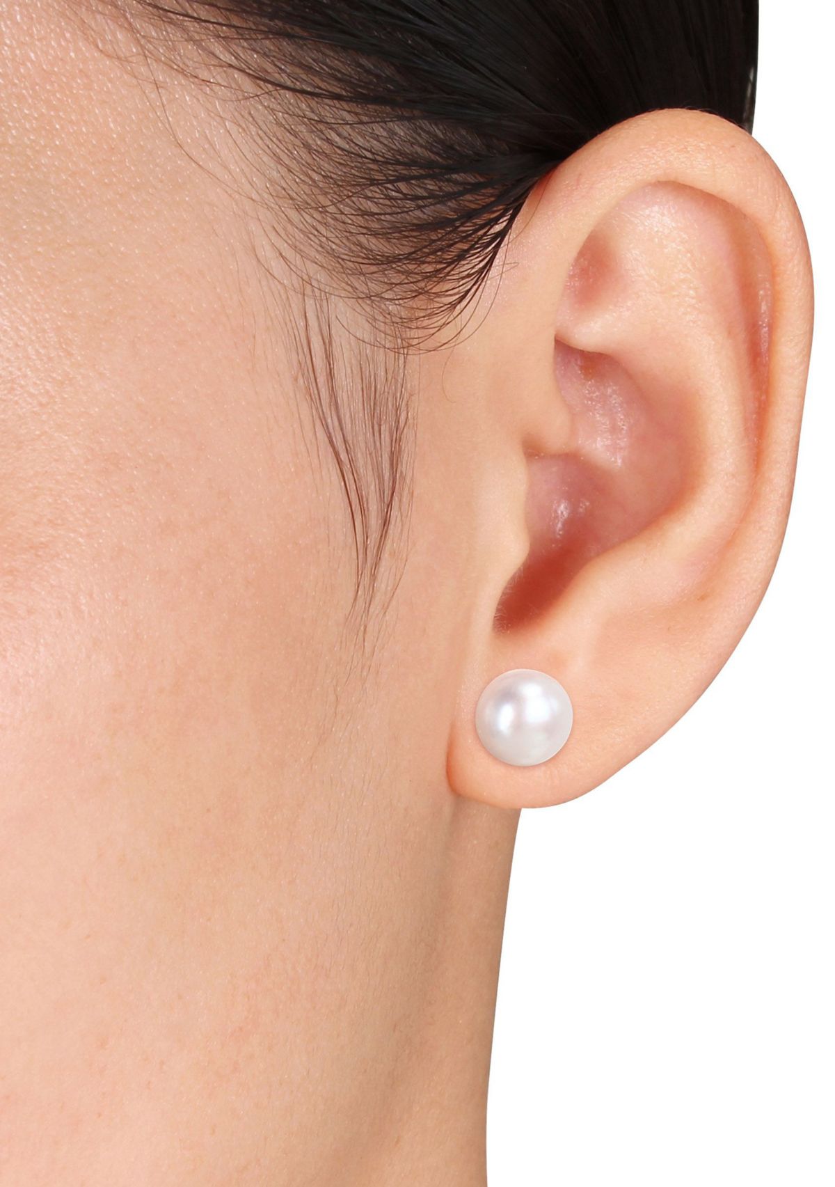 9-10MM Cultured Freshwater Pearl Stud Earrings in 10k Yellow Gold