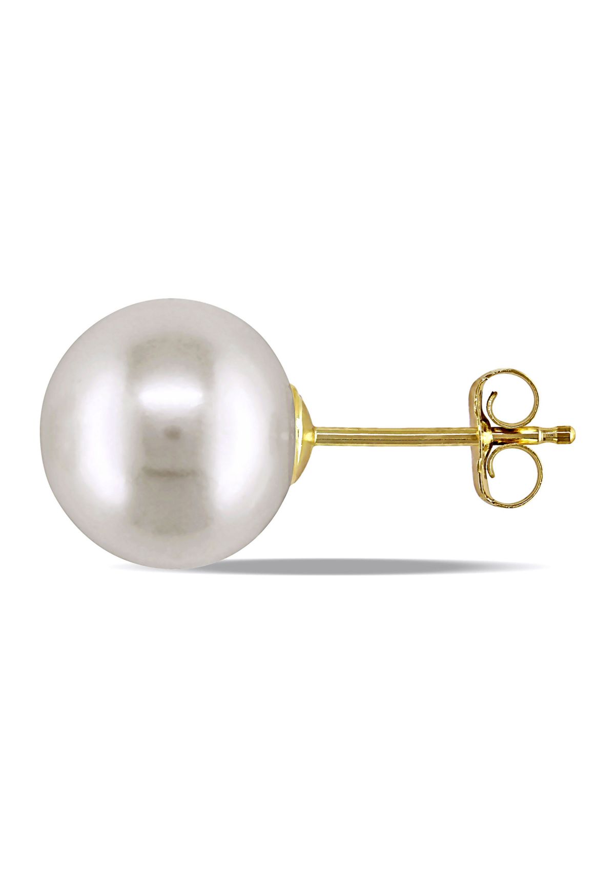 8-8.5MM Cultured Freshwater Pearl Stud Earrings in 14k Yellow Gold