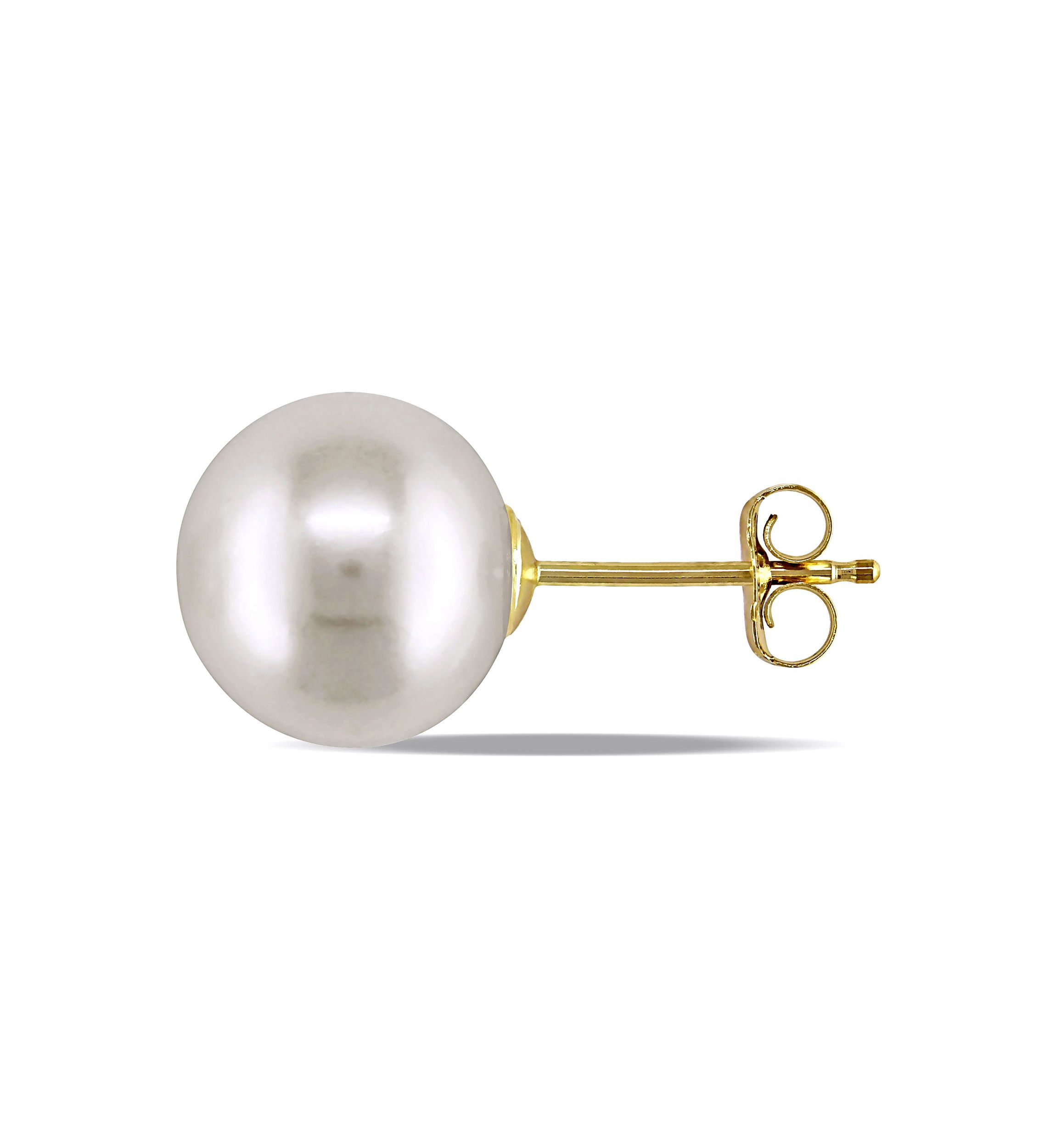 8-8.5MM Cultured Freshwater Pearl Stud Earrings in 14k Yellow Gold