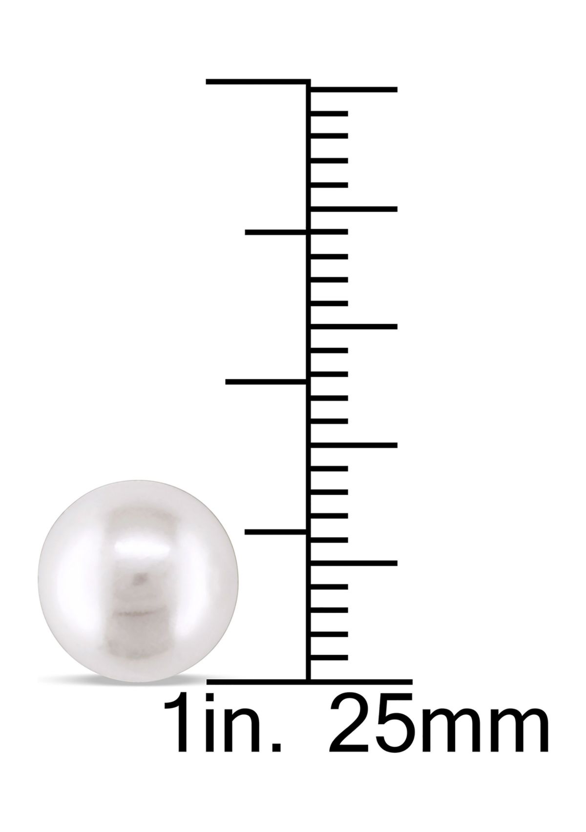 8-8.5MM Cultured Freshwater Pearl Stud Earrings in 14k Yellow Gold