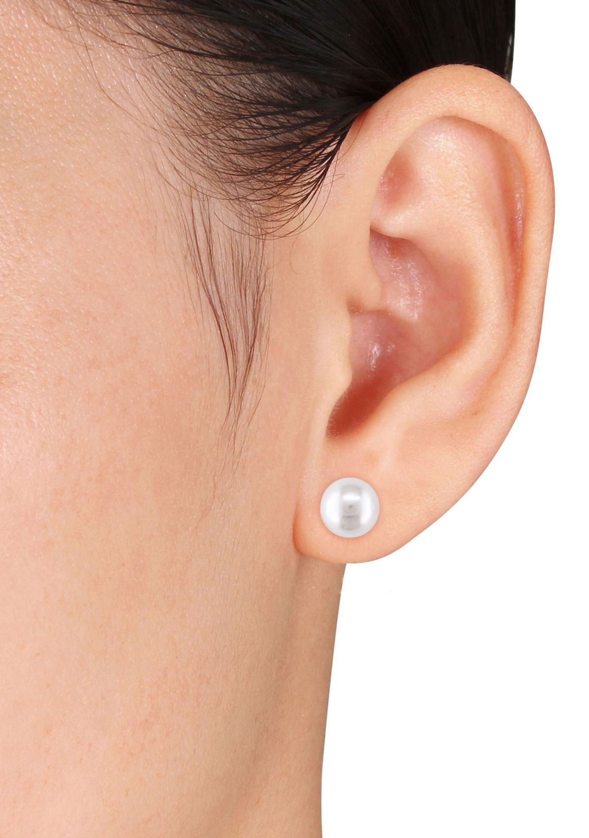 8-8.5MM Cultured Freshwater Pearl Stud Earrings in 14k Yellow Gold