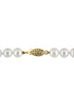 Cultured Freshwater Pearl 18" Strand Necklace with 14k Yellow Gold Clasp