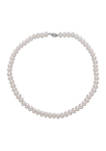 18" Freshwater Cultured Pearl Strand Necklace with Sterling Silver Clasp