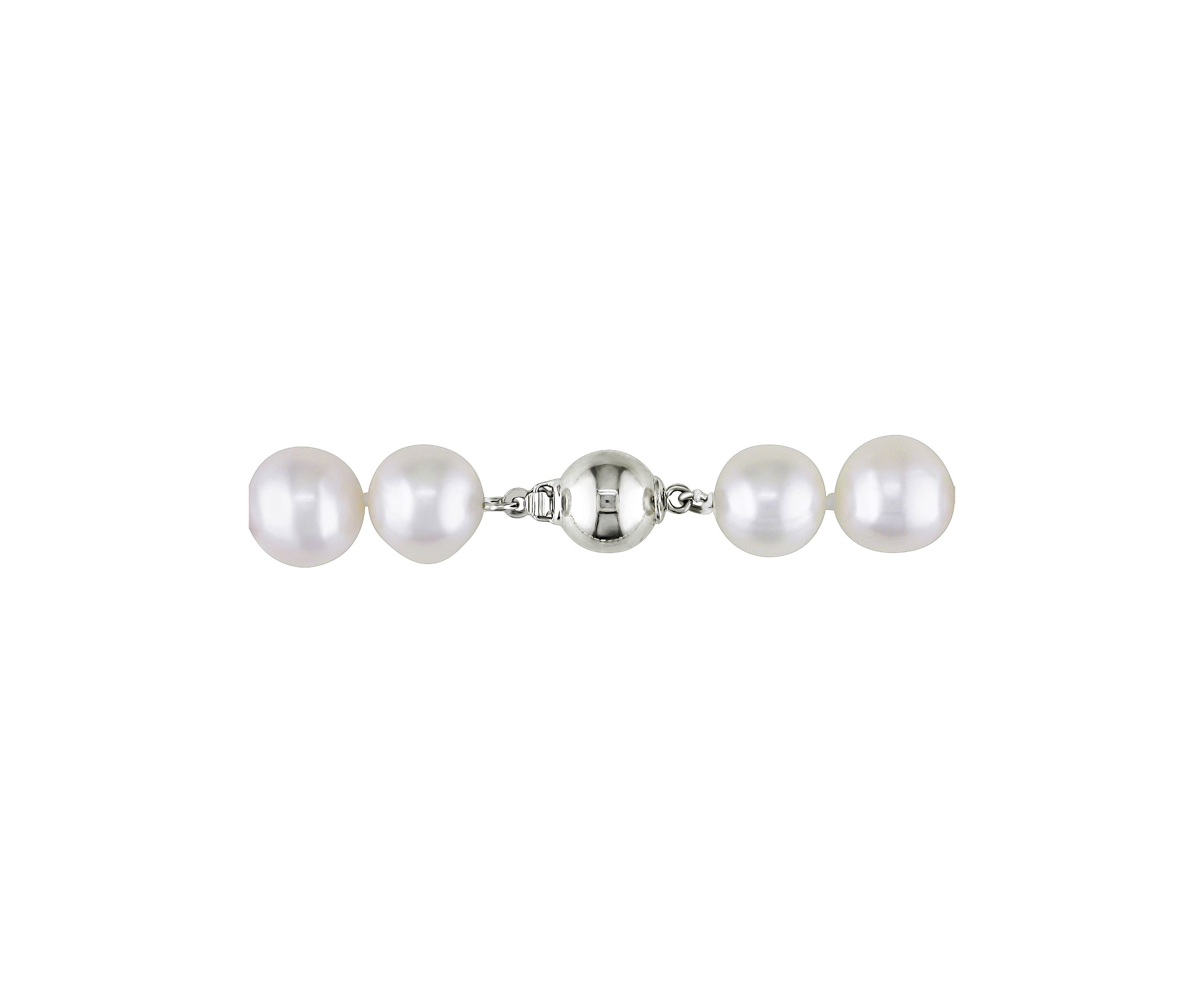 10-11MM Freshwater Cultured Pearl 18" Strand Necklace with Sterling Silver Clasp