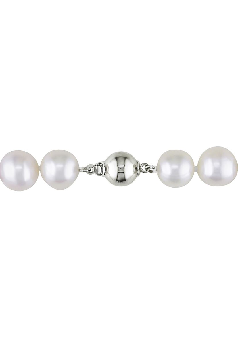 10-11MM Freshwater Cultured Pearl 18" Strand Necklace with Sterling Silver Clasp