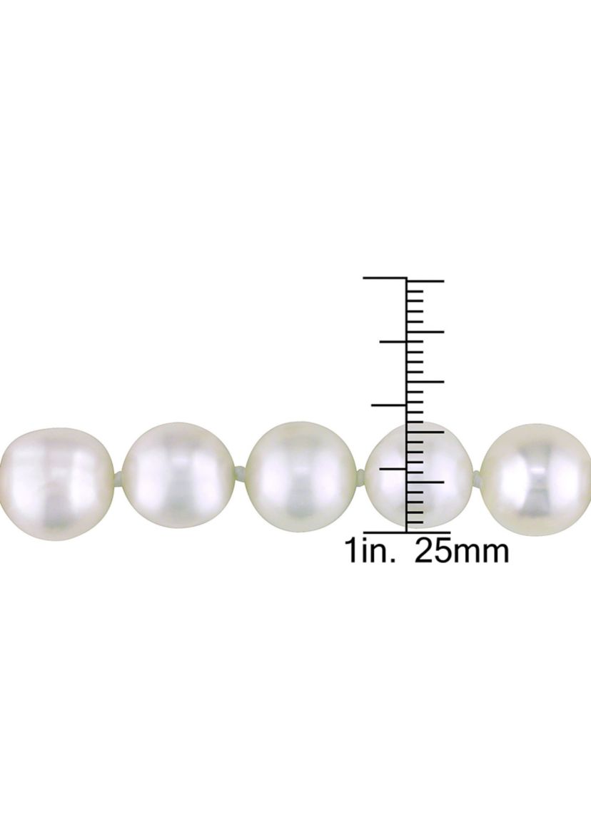 10-11MM Freshwater Cultured Pearl 18" Strand Necklace with Sterling Silver Clasp