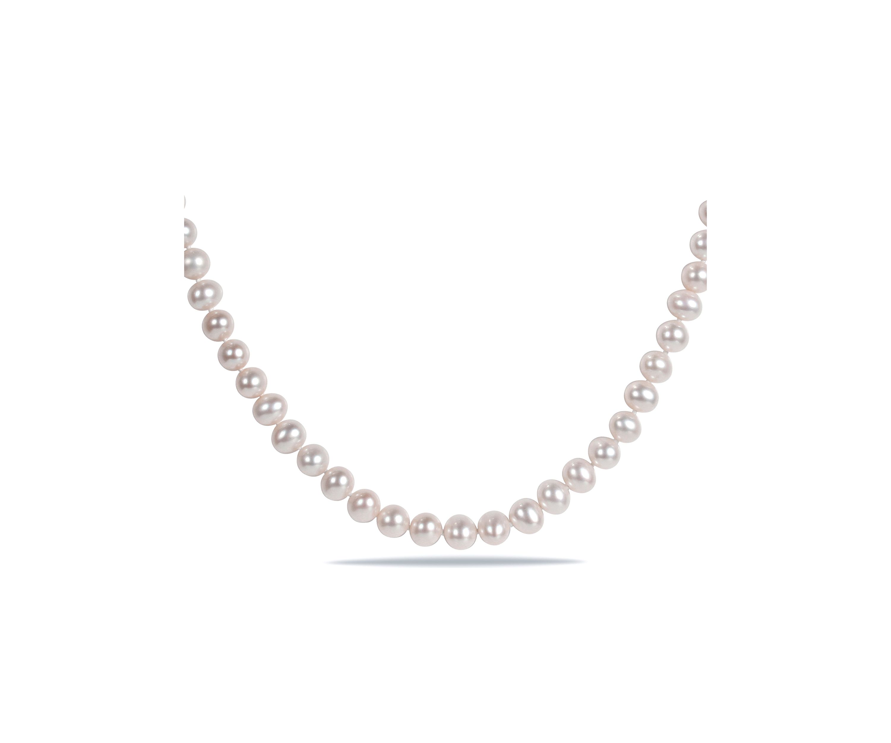 6.5-7MM Cultured Freshwater Pearl 16" Strand Necklace with Sterling Silver Clasp