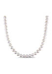 Cultured Freshwater Pearl 16" Strand Necklace with Sterling Silver Clasp