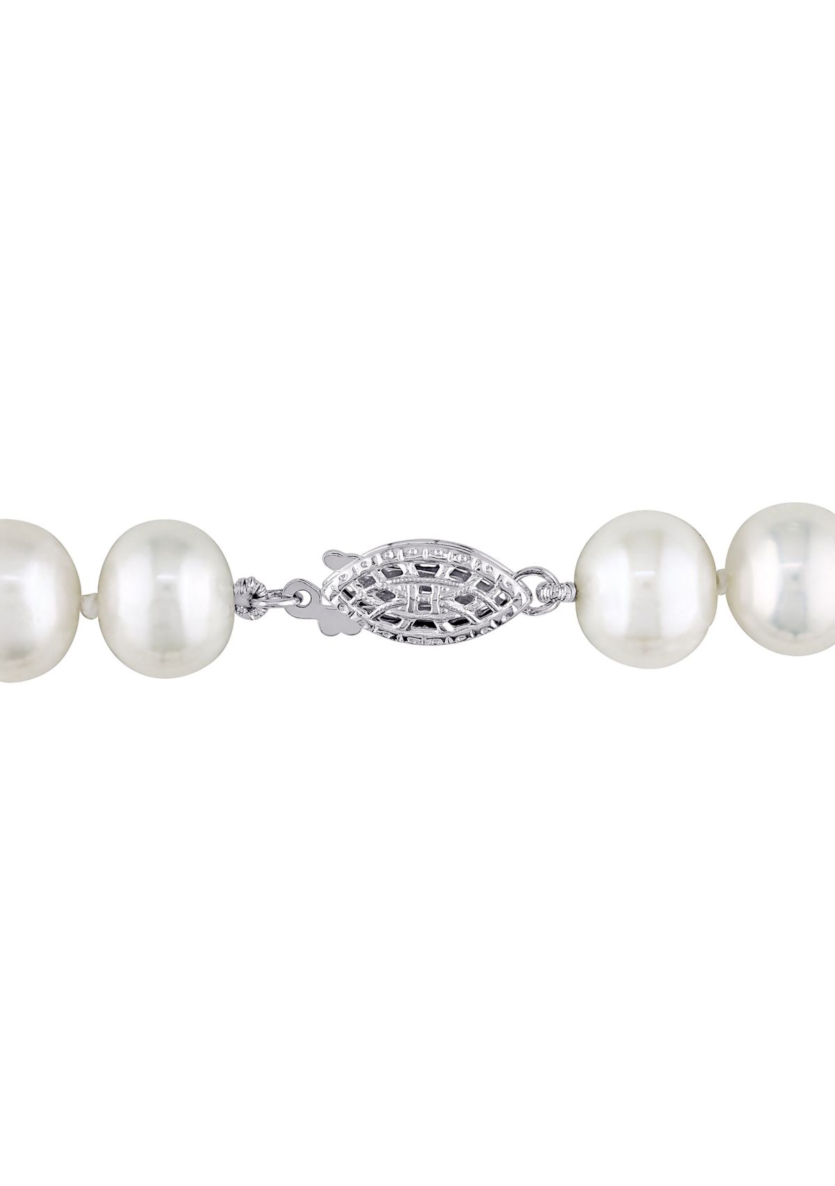 7.5-8MM Cultured Freshwater Pearl 18" Strand Necklace with Sterling Silver Clasp
