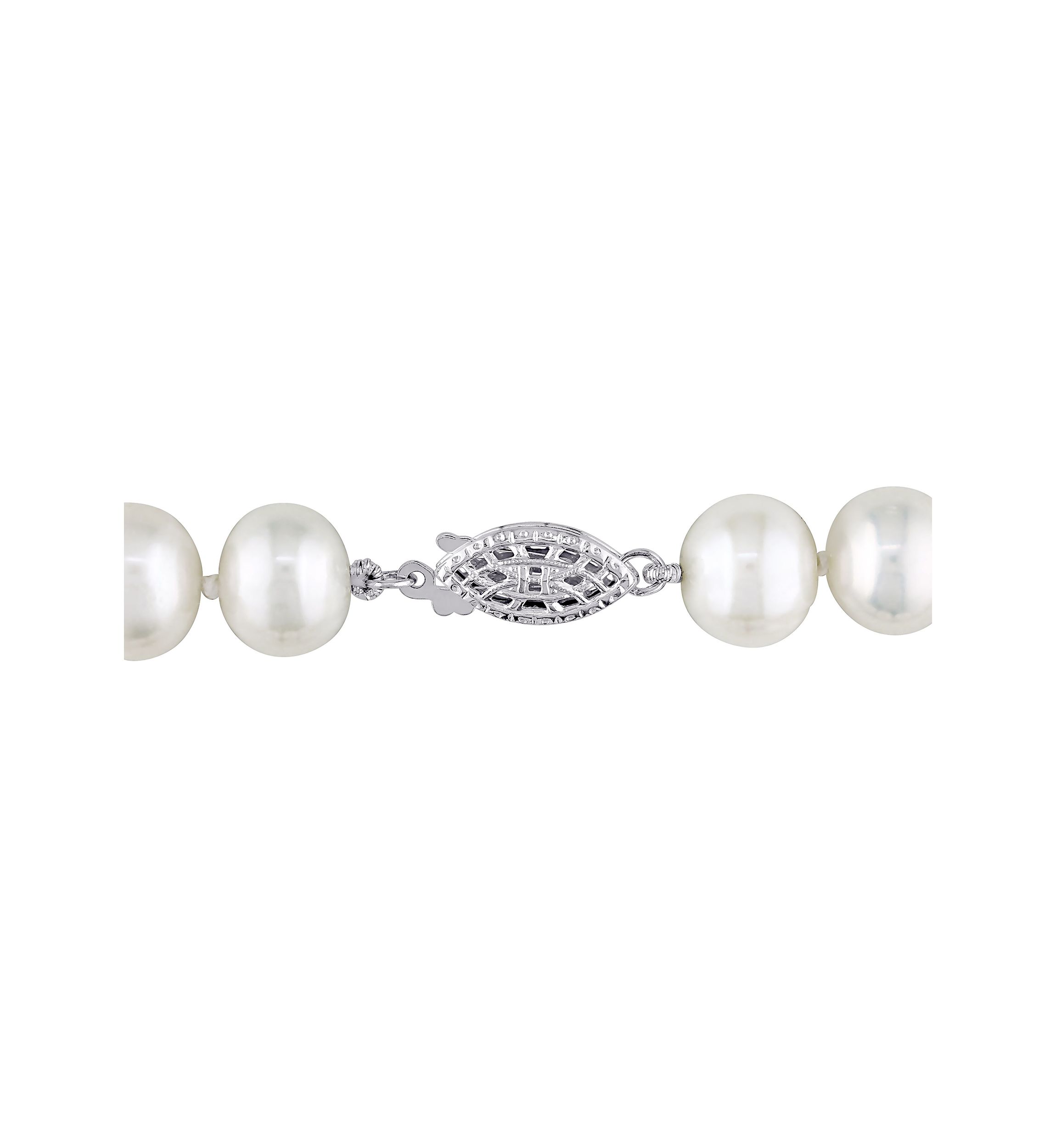 7.5-8MM Cultured Freshwater Pearl 18" Strand Necklace with Sterling Silver Clasp