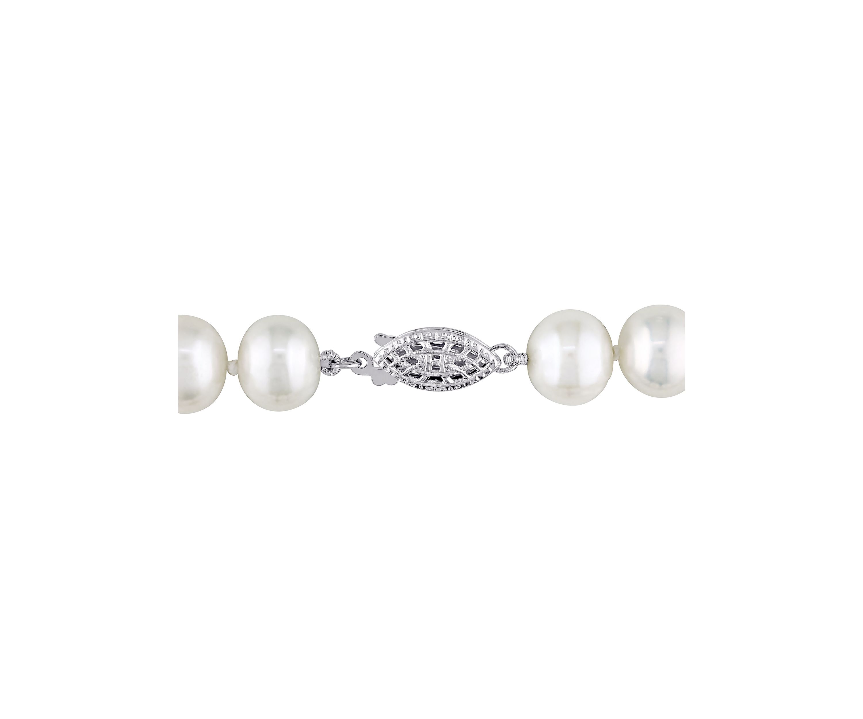 7.5-8MM Cultured Freshwater Pearl 18" Strand Necklace with Sterling Silver Clasp