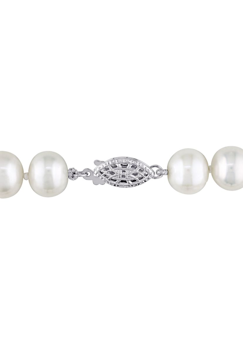7.5-8MM Cultured Freshwater Pearl 18" Strand Necklace with Sterling Silver Clasp