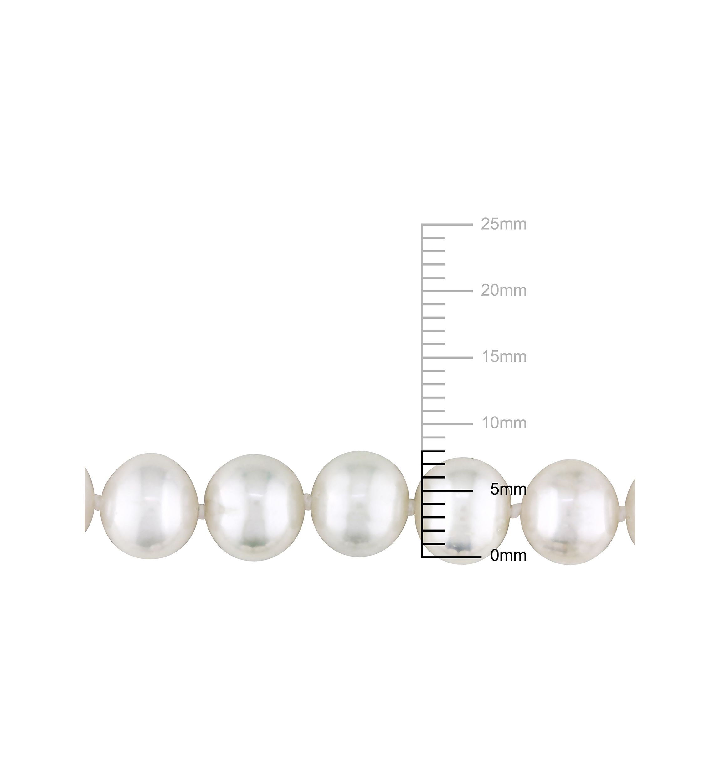 7.5-8MM Cultured Freshwater Pearl 18" Strand Necklace with Sterling Silver Clasp