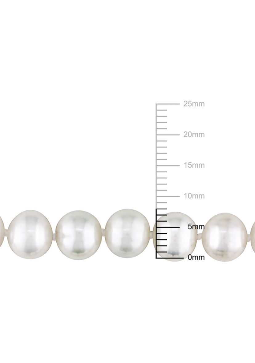 7.5-8MM Cultured Freshwater Pearl 18" Strand Necklace with Sterling Silver Clasp