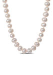 Cultured Freshwater Pearl 24" Strand Necklace with Sterling Silver Clasp