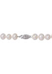 Cultured Freshwater Pearl 24" Strand Necklace with Sterling Silver Clasp