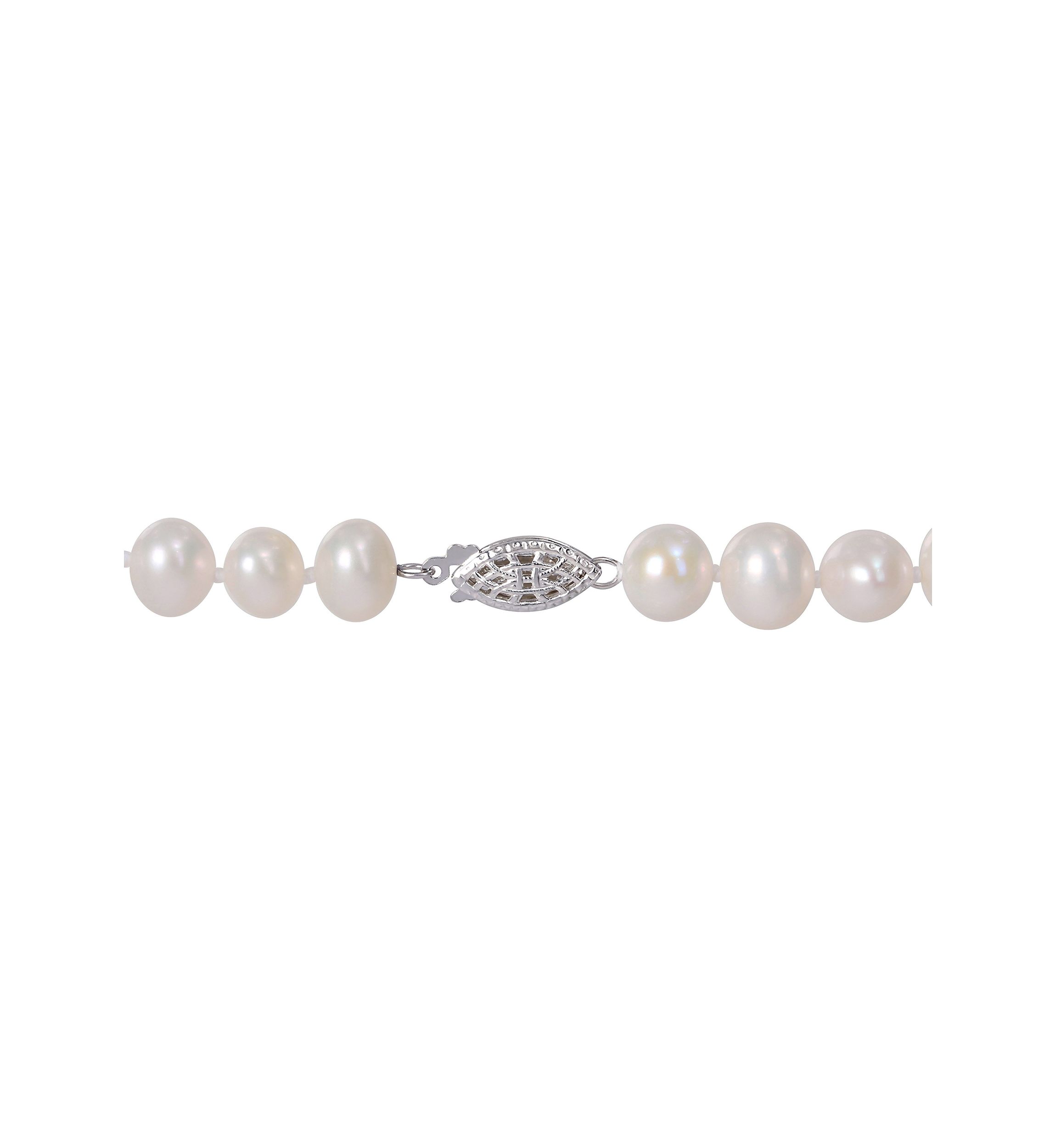 7.5-8MM Cultured Freshwater Pearl 24" Strand Necklace with Sterling Silver Clasp