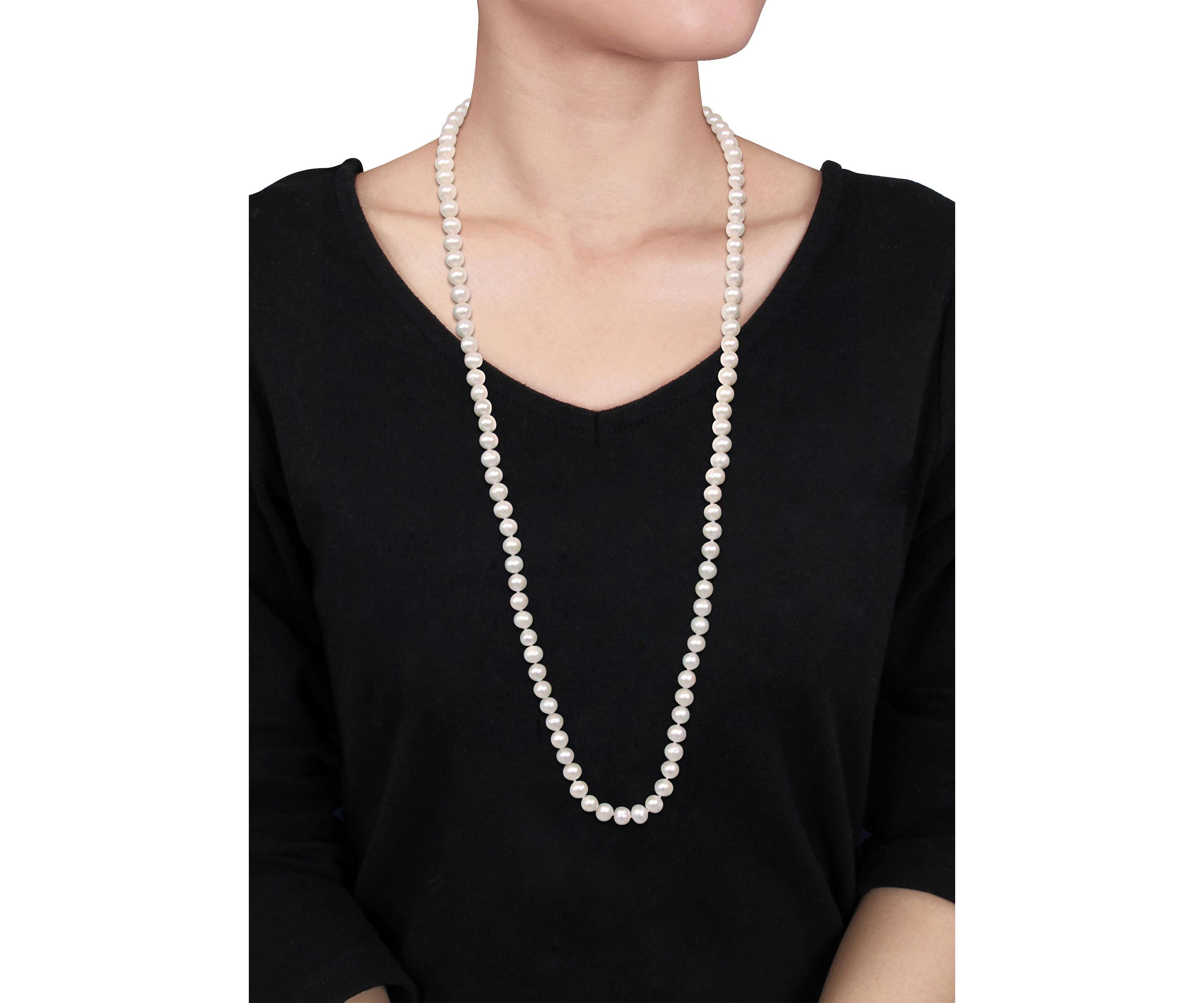 7.5-8MM Cultured Freshwater Pearl 36" Endless Strand Necklace