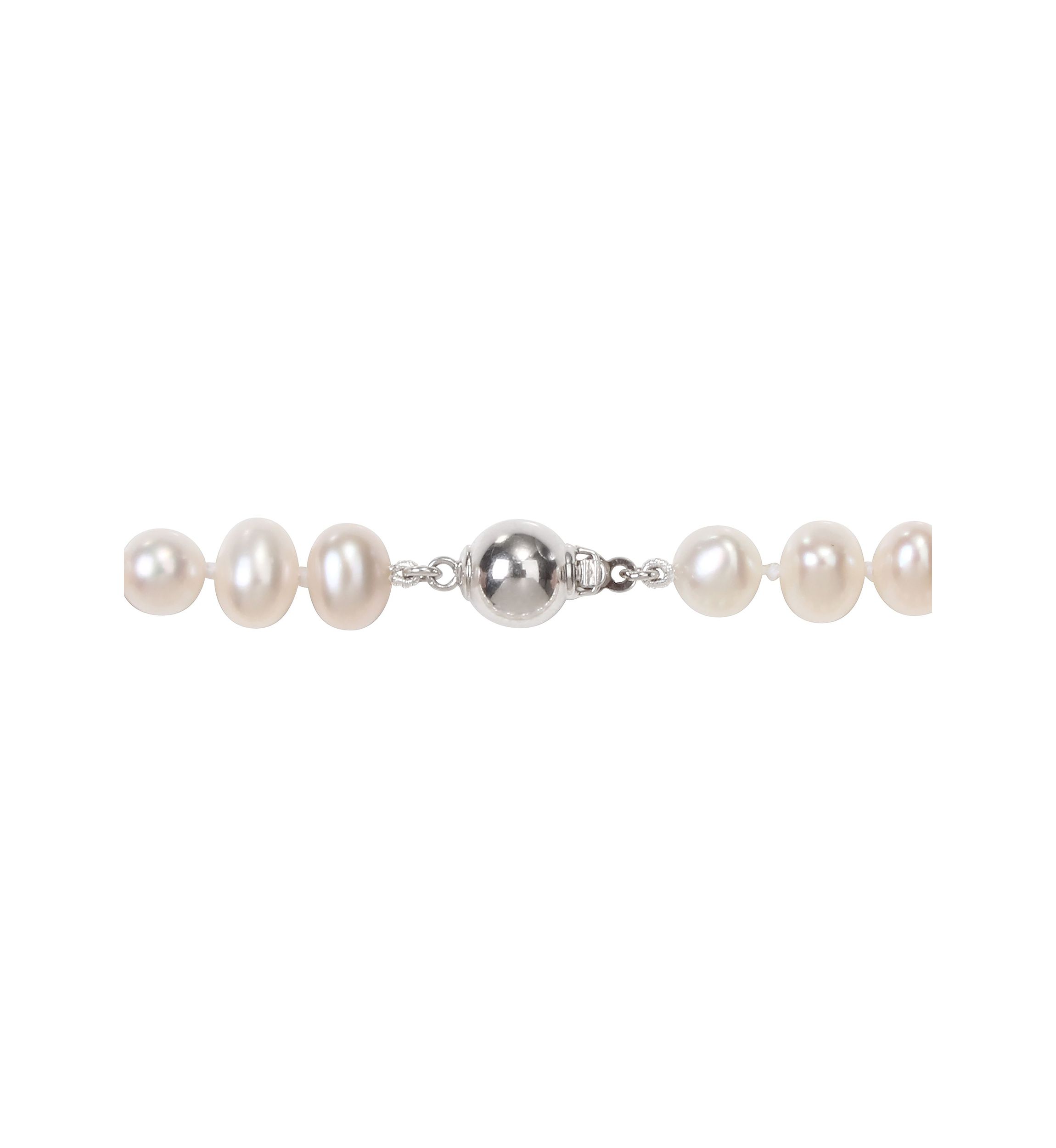 6-7MM Cultured Freshwater Pearl 20" Strand Necklace with Sterling Silver Clasp