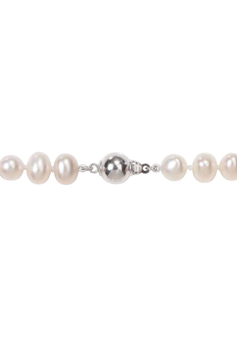 6-7MM Cultured Freshwater Pearl 20" Strand Necklace with Sterling Silver Clasp