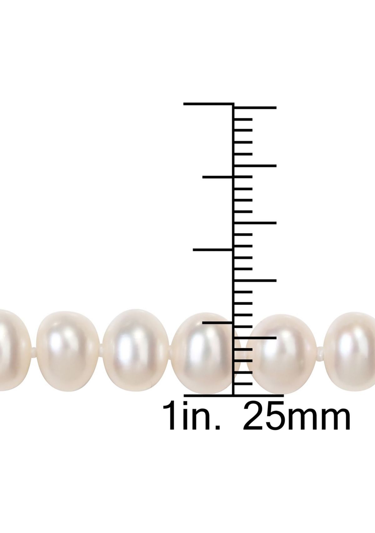 6-7MM Cultured Freshwater Pearl 20" Strand Necklace with Sterling Silver Clasp