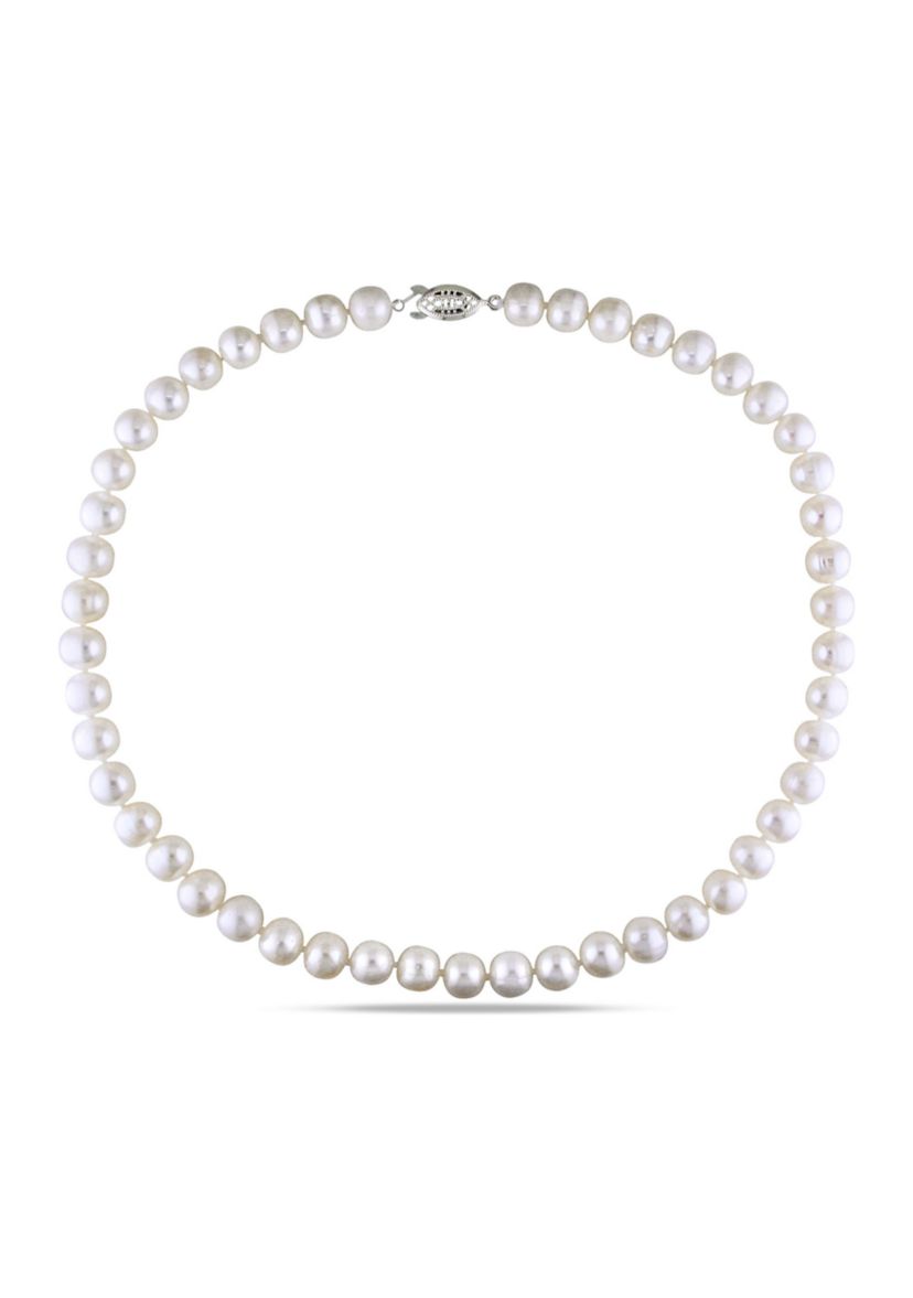 9-10MM Freshwater Cultured Pearl 18" Strand Necklace