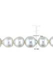 South Sea Pearl Graduated 18" Strand Necklace with 14k Yellow Gold Diamond Clasp