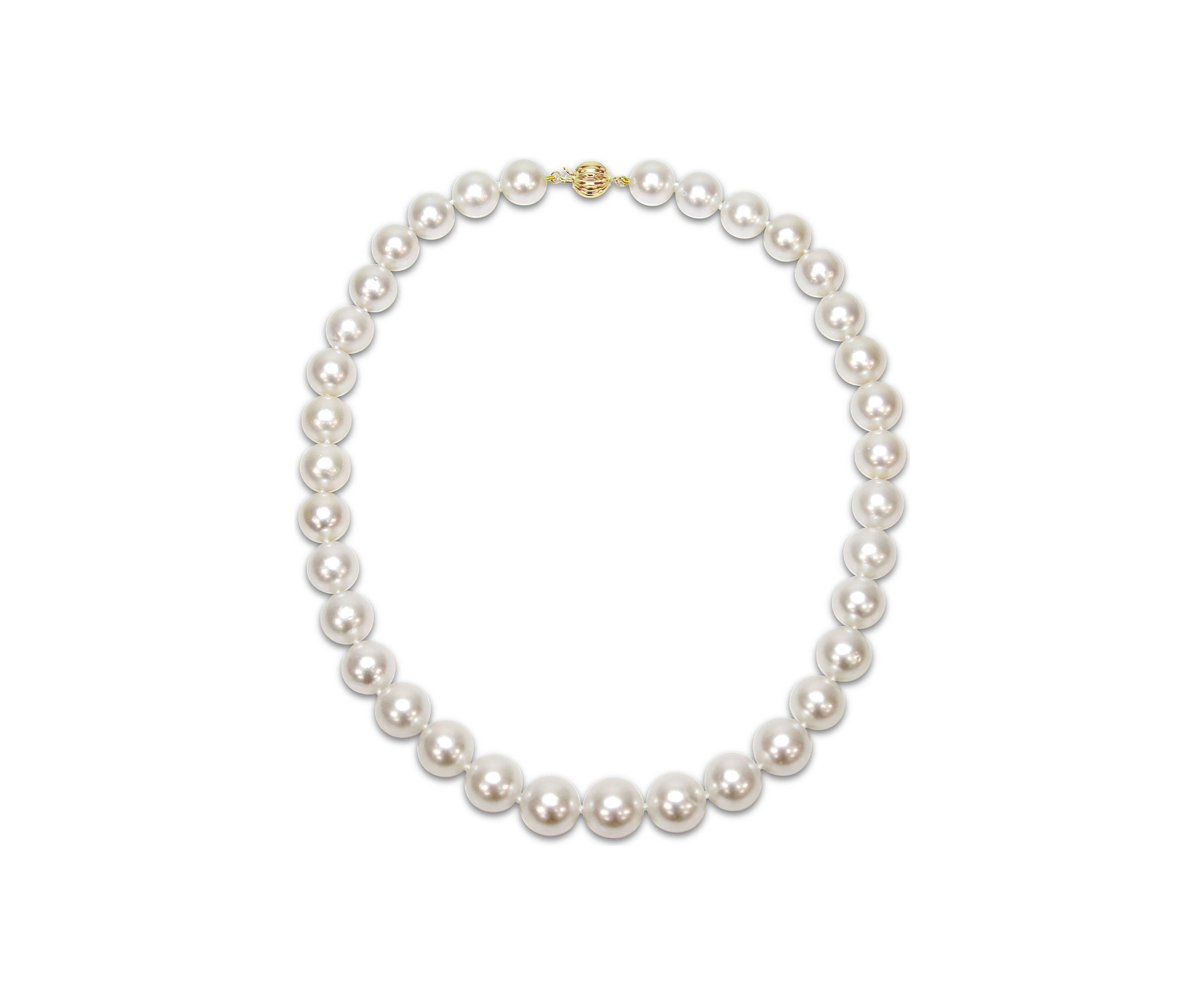 10-13MM South Sea Pearl Graduated 18" Strand Necklace with 14k Yellow Gold Clasp