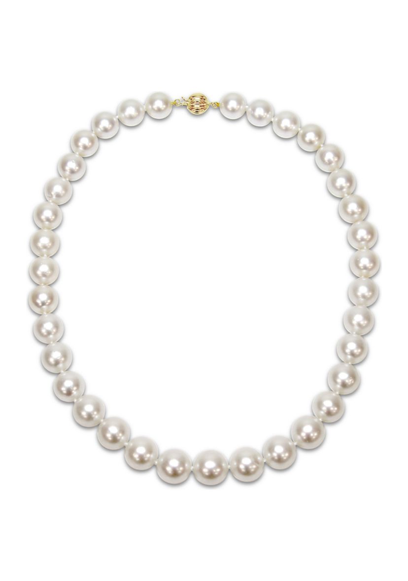10-13MM South Sea Pearl Graduated 18" Strand Necklace with 14k Yellow Gold Clasp