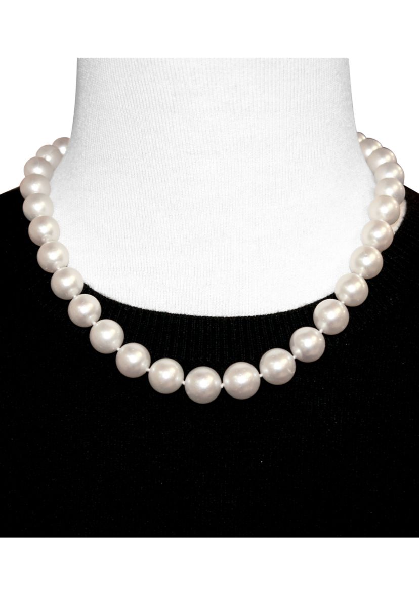 10-13MM South Sea Pearl Graduated 18" Strand Necklace with 14k Yellow Gold Clasp
