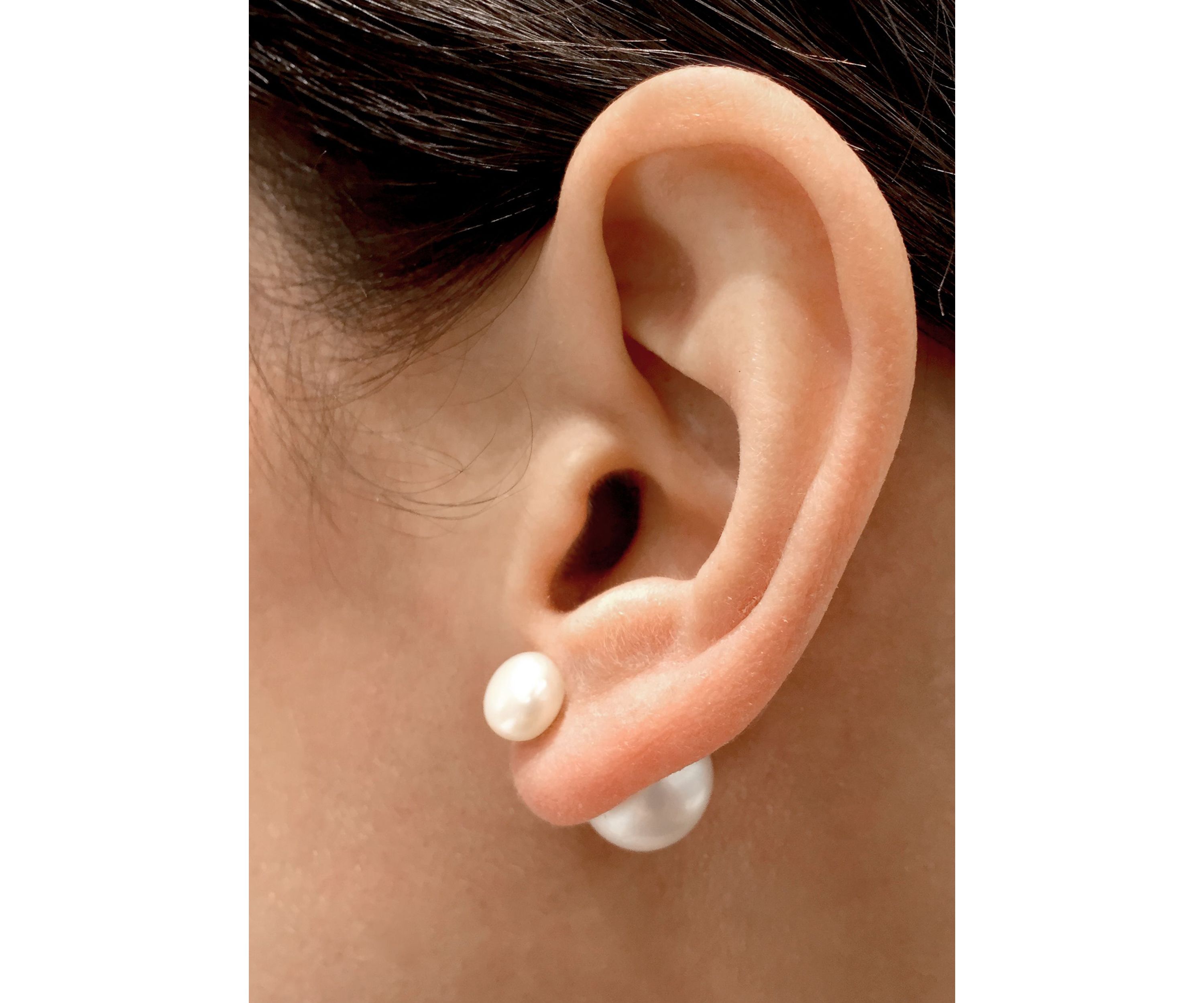 8-13MM Cultured Freshwater Pearl Tribal Earrings in Sterling Silver
