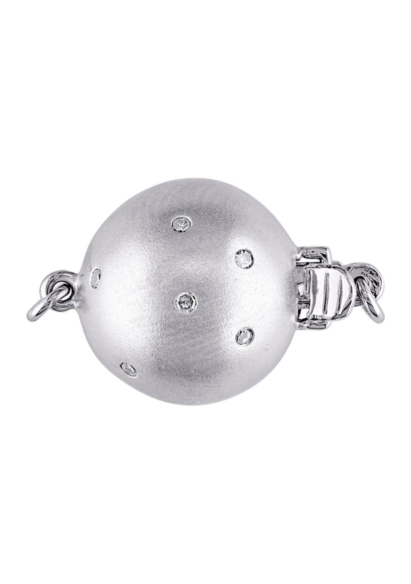 10-12MM South Sea Pearl 18" Strand Necklace with Diamond Clasp in 14k White Gold