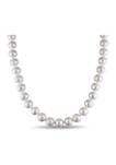 Cultured Freshwater Pearl 18" Strand Necklace with 14k White Gold Diamond Clasp
