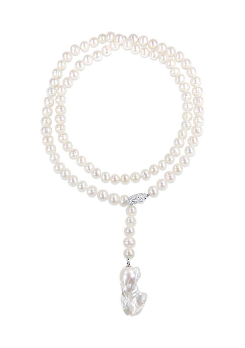 Belk & Co. Cultured Freshwater Pearl and Cubic