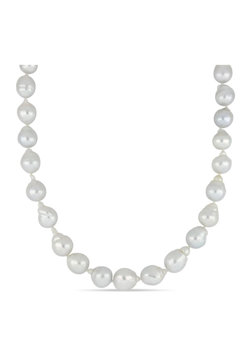 10-13MM South Sea Cultured Pearl 18" Strand Necklace with 14k White Gold Clasp