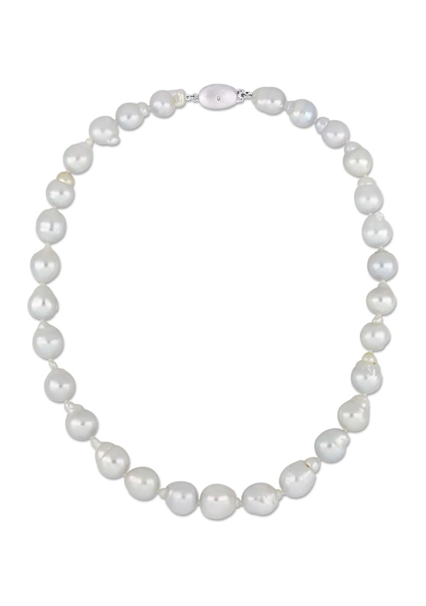 10-13MM South Sea Cultured Pearl 18" Strand Necklace with 14k White Gold Clasp