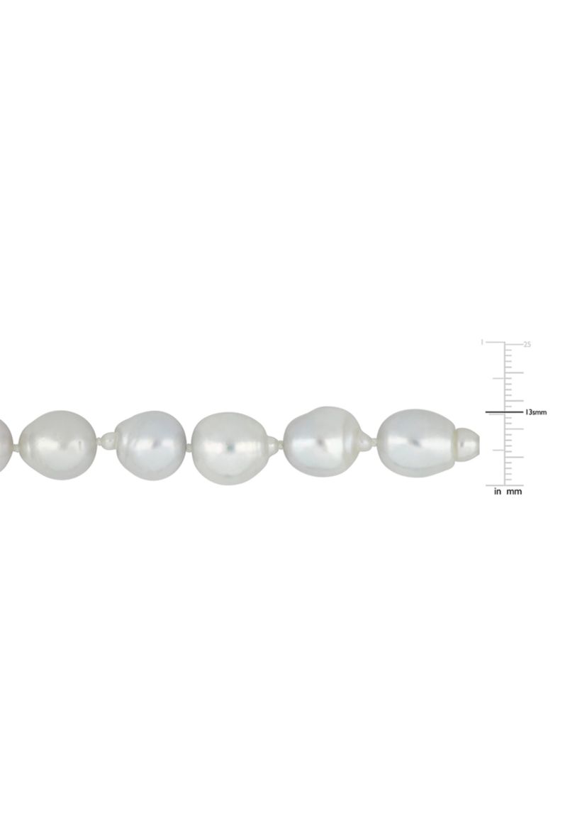 10-13MM South Sea Cultured Pearl 18" Strand Necklace with 14k White Gold Clasp