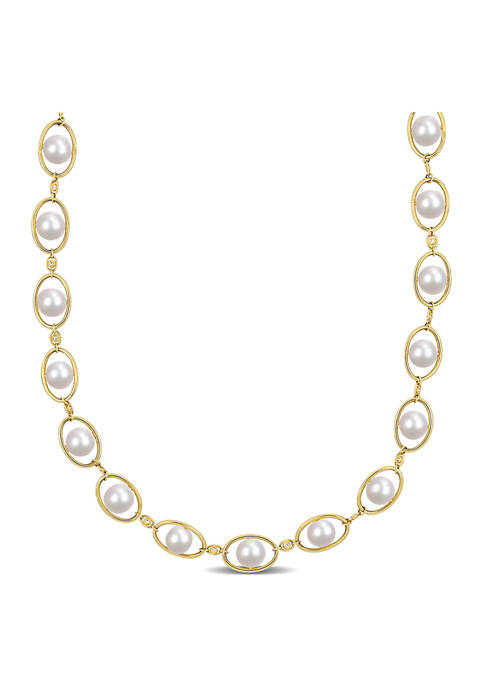 Belk & Co. Cultured Freshwater Pearl and Cubic