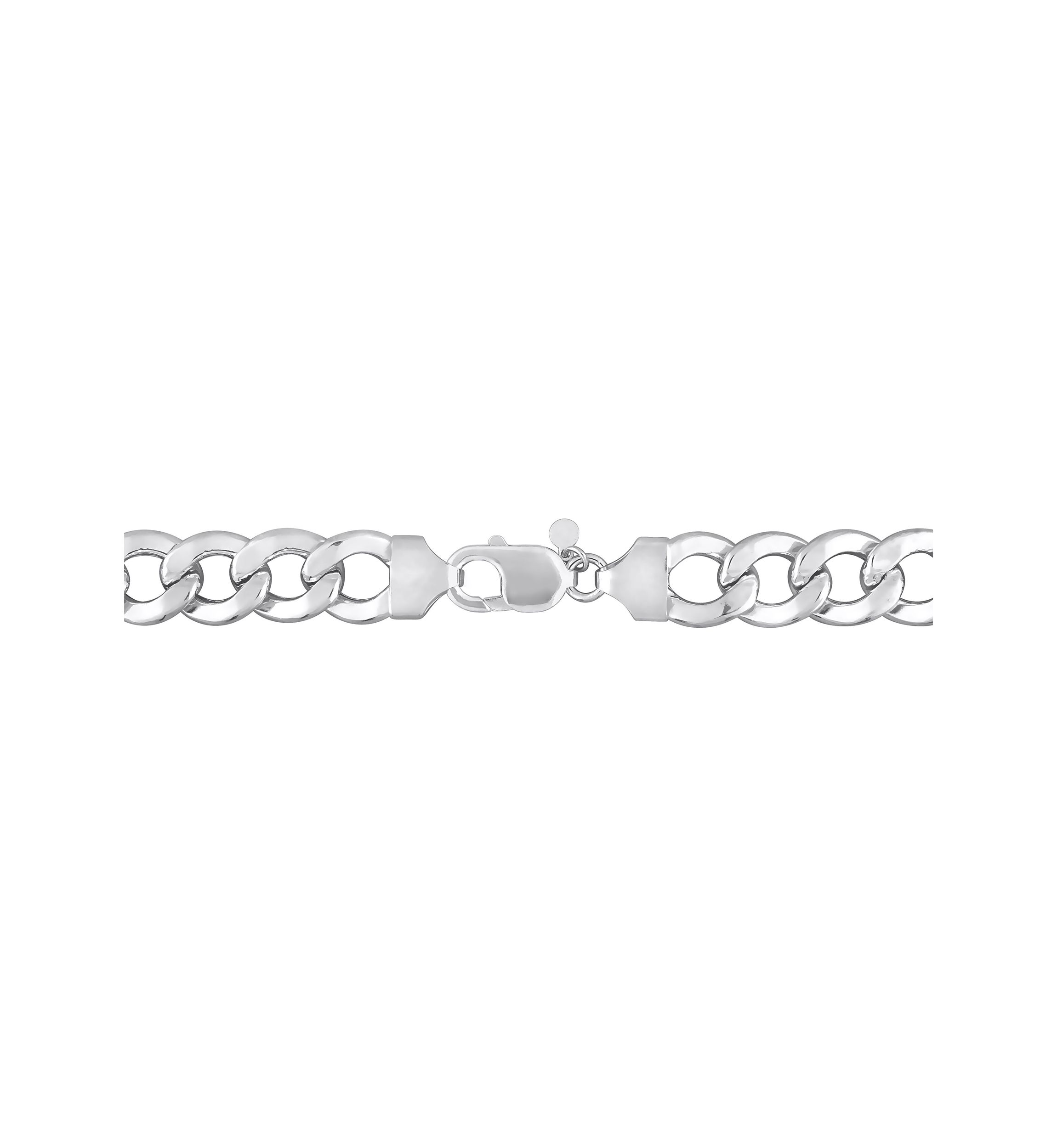 Sterling Silver 12.5mm Curb Link Chain Necklace