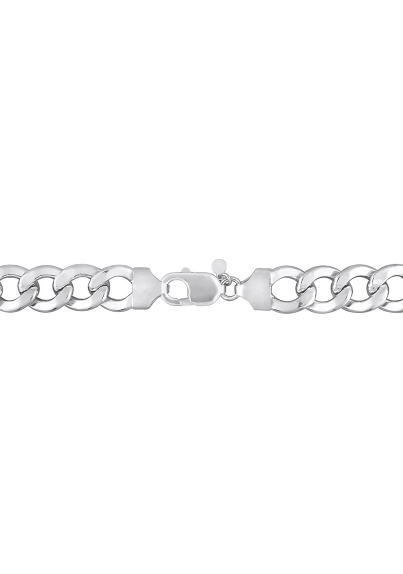 Sterling Silver 12.5mm Curb Link Chain Necklace