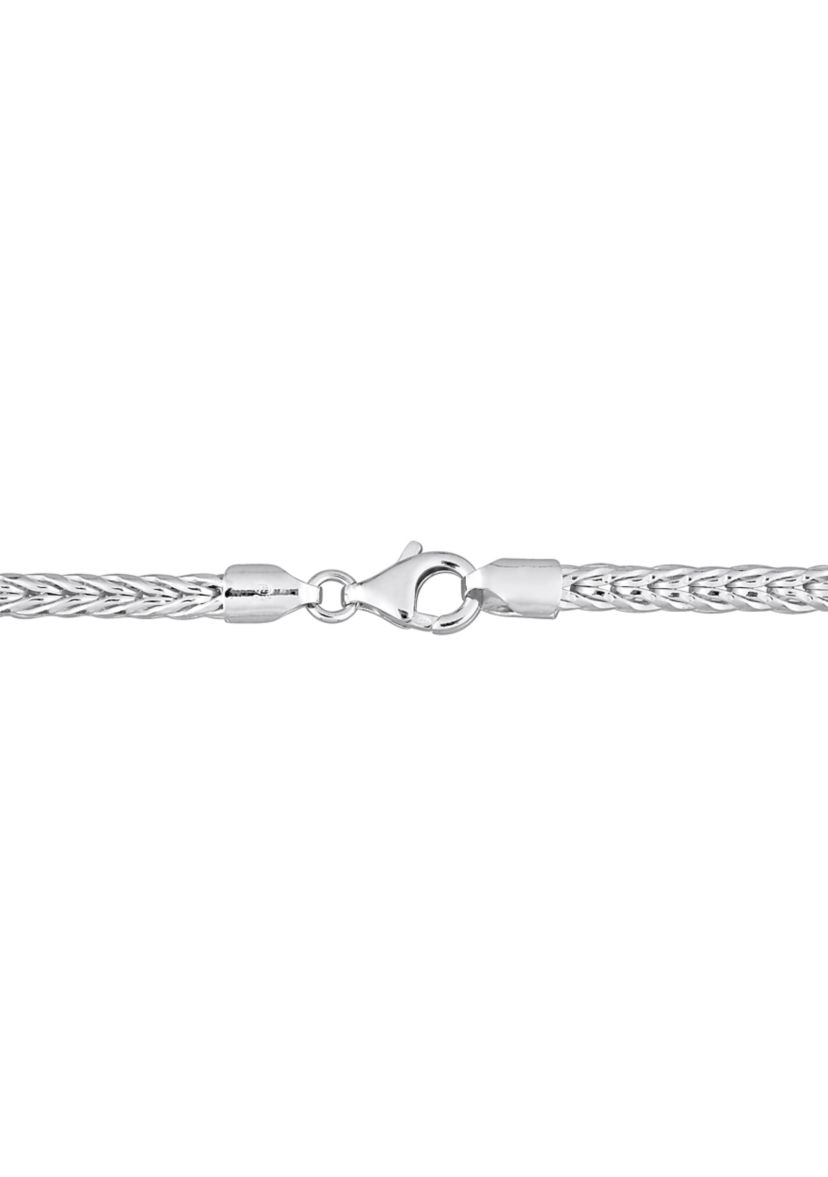 Sterling Silver Foxtail Chain Necklace