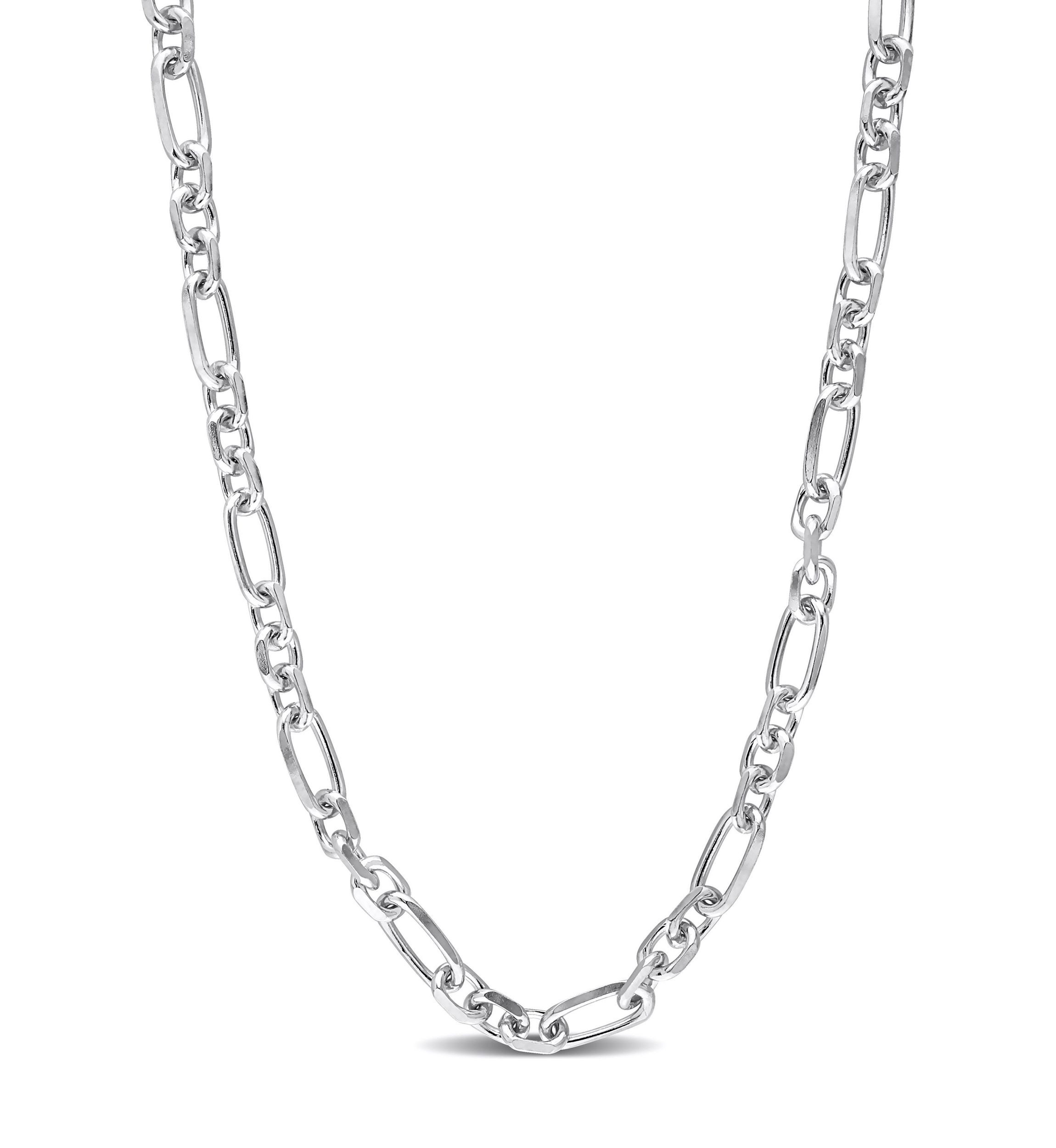 Sterling Silver 6mm Figaro Chain Necklace