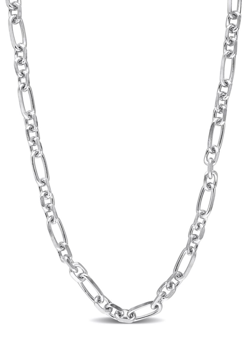 Sterling Silver 6mm Figaro Chain Necklace
