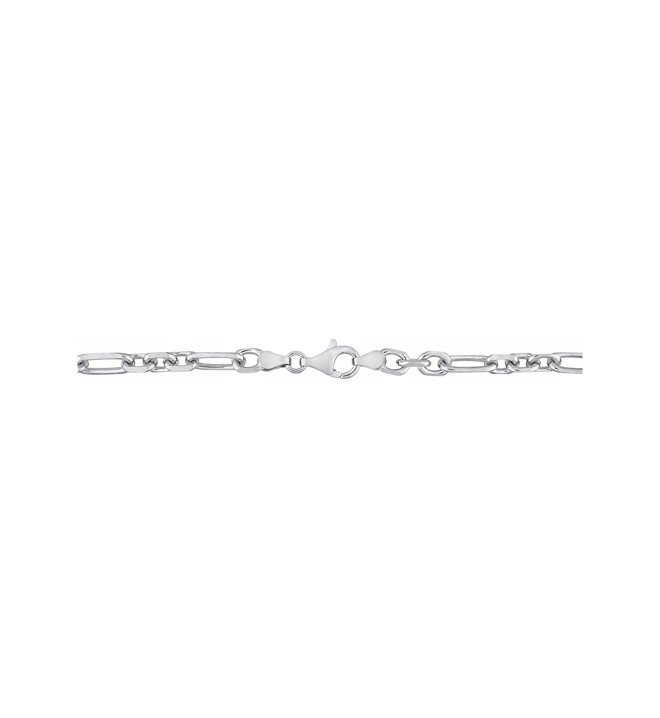 Sterling Silver 6mm Figaro Chain Necklace