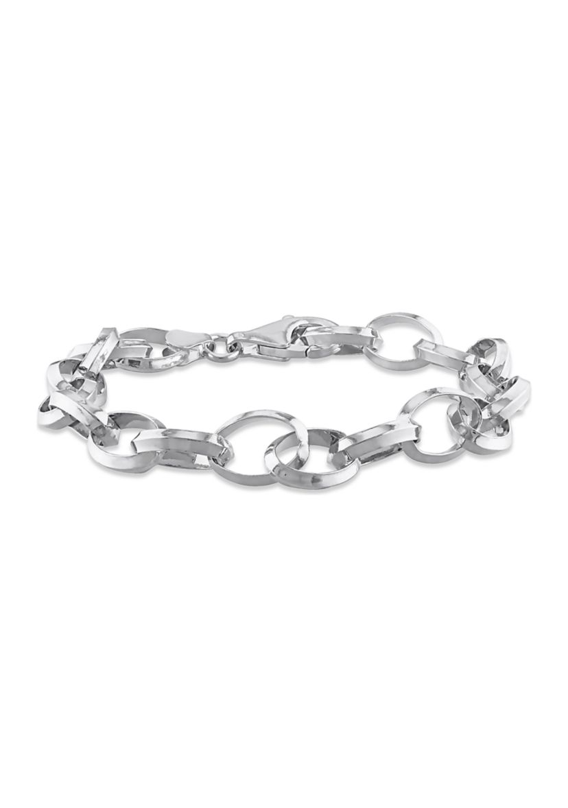 Sterling Silver Rolo Chain Bracelet, 7.5"