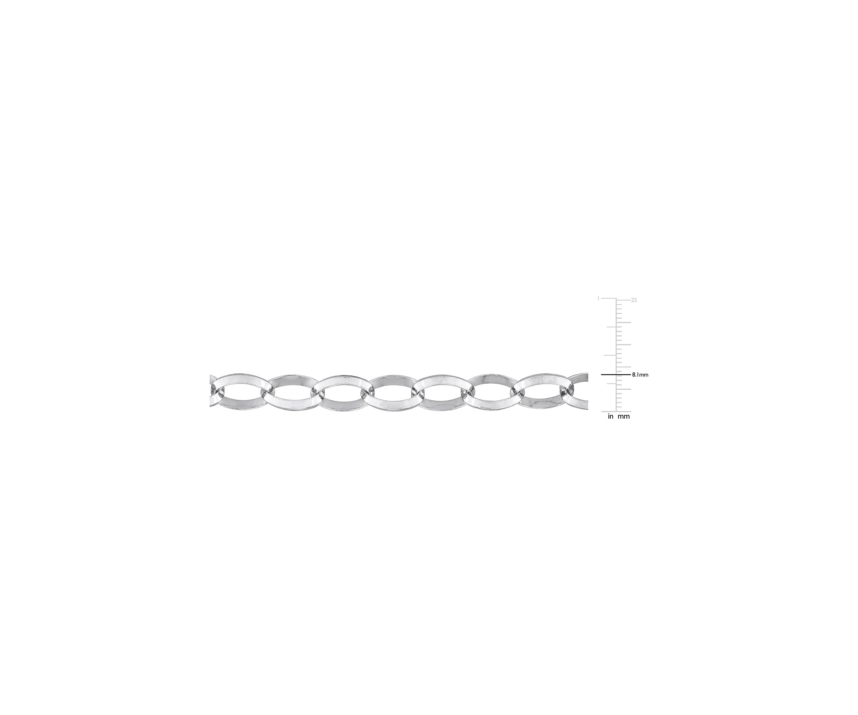 Sterling Silver Rolo Chain Bracelet, 7.5"