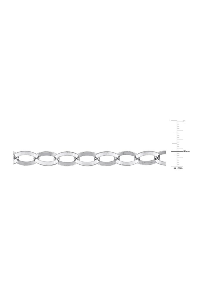Sterling Silver Rolo Chain Bracelet, 7.5"