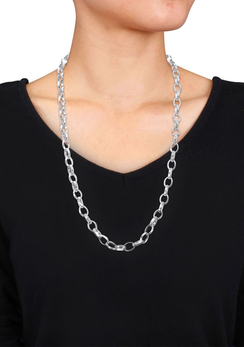 Sterling Silver Rolo Chain Necklace