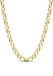 18k Yellow Gold Plated Sterling Silver Rolo Chain Necklace