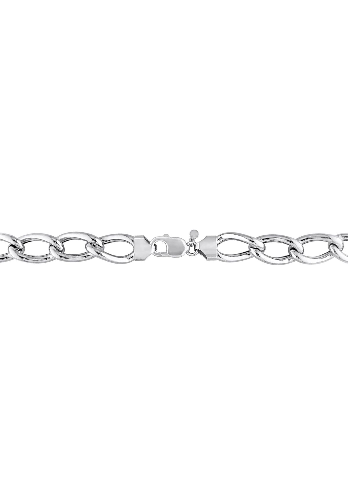 Sterling Silver Hollow Link Chain Necklace